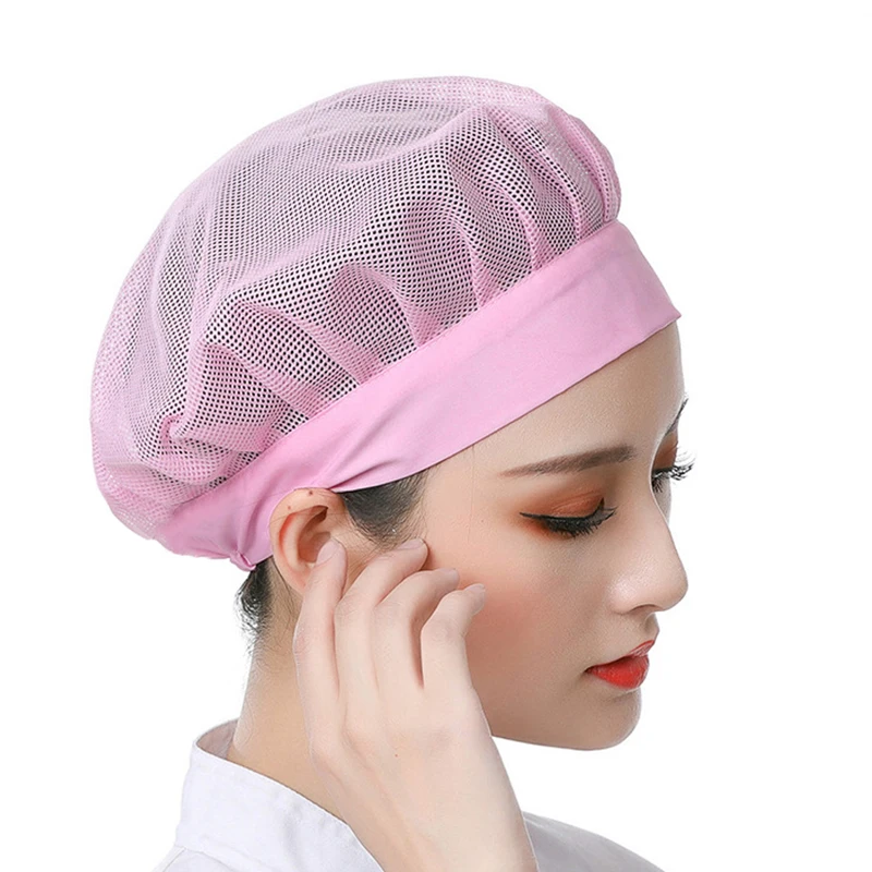 Chapeau de chef hygiénique anti-poussière, casquette en maille de bonbons multi-usages, chapeau à capuche pour le travail des aliments, 4 couleurs