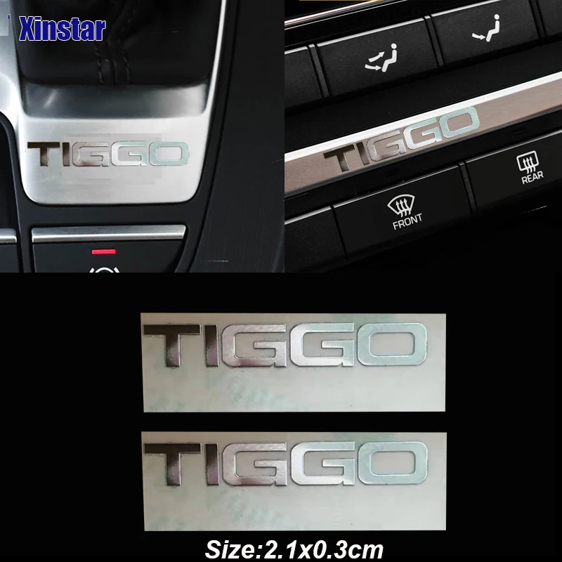 Stainless Steel Car Interior Decals Sticker For  CHERY TIGGO 2 3 4 5 7 8 PRO PLUS ARRIZO 5 Auto Accessories