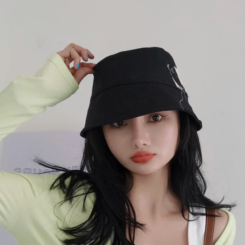 New Cotton Bucket Hat for Women Picasso Style Designer Painter Artist Hats Stylish Female Daily Caps Fashion Fisherman's Cap