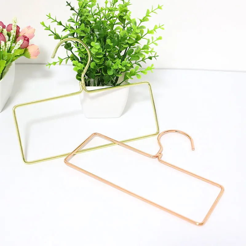 10 PCS/LOT Belt Hanger Sturdy & Durable Hijab Organizer Rectangular Metal Hanger for Home Slot Shawl Ties Belts Organizer