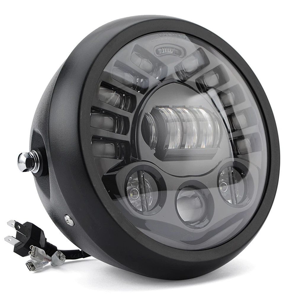 Motorcycle 7.5 inch LED Headlight for Harley Sportster Honda Yamaha Suzuki Custom Refit 7.5