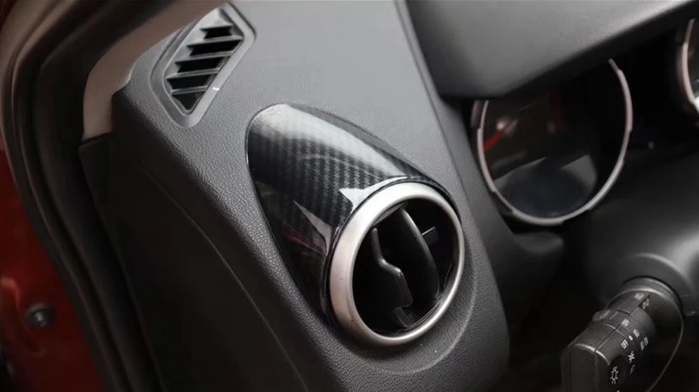 Car Accessories For Nissan Qashqai J10 2006-2013 ABS Carbon Fiber Printed Interior Side Air Vent Outlet Cover Trim 2pcs