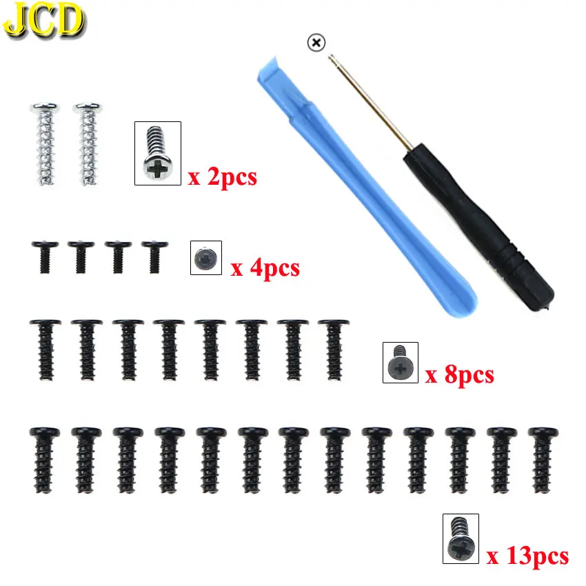 JCD Handle Full Set Screw For Sony PS5 PlayStation Dualshock 5 DS5 Controller Screws & Cross Screwdriver Tools Kit