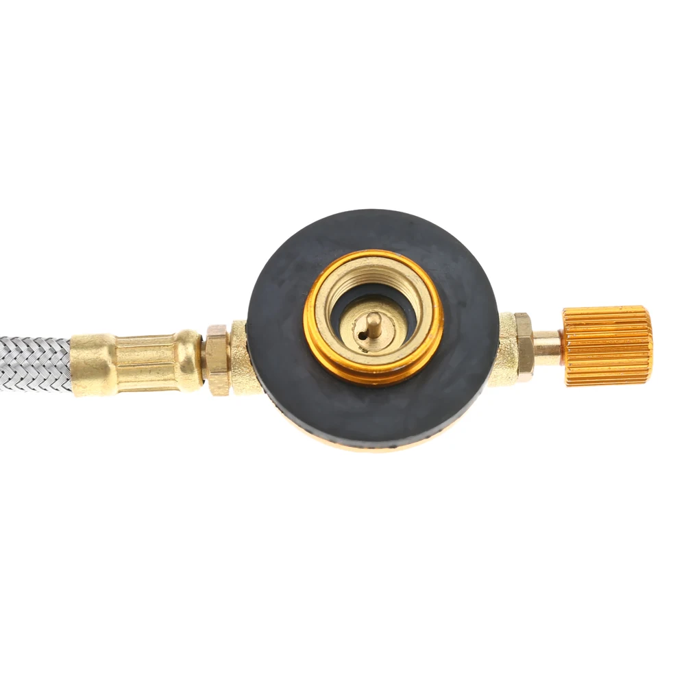 موقد الموقد فرن موصل خزان الغاز محول صمام للتخييم في الهواء الطلق دائم مرنة الفولاذ المقاوم للصدأ خرطوم مضفر أدوات