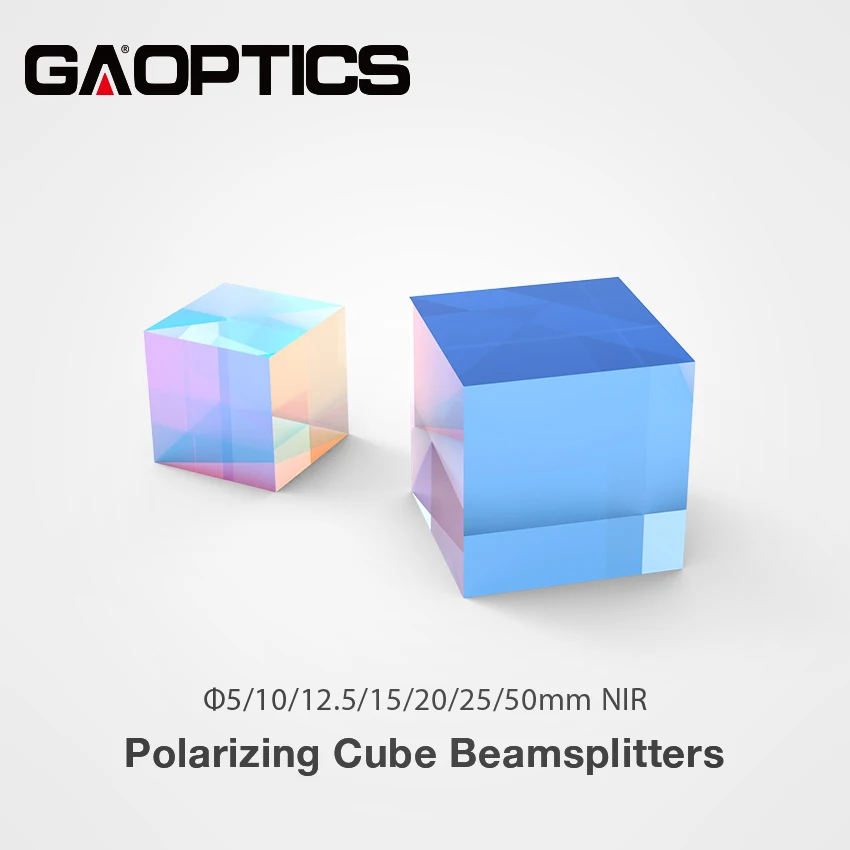 H-ZF3 NIR Coarting Polarizing Cube Beamsplitter Prism Size 5mm to 50mm Extinction Ratio TP/TS More Than 1000:1 Beam Splitter Pri