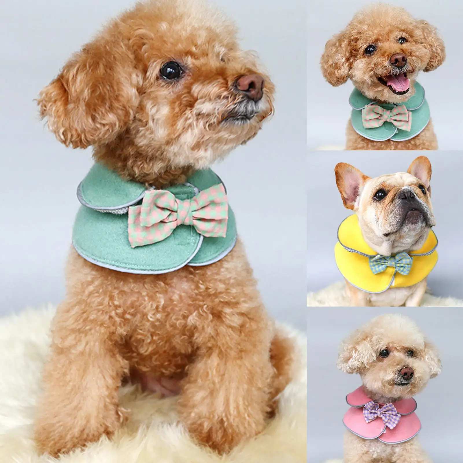 Kat Hond Slabbetjes Sjaal Kraag Leuke Kat Puppy Decoratie Hond Kat Kleuterschool Shawl Student Strik Prinses Stijl Cape Dierbenodigdheden