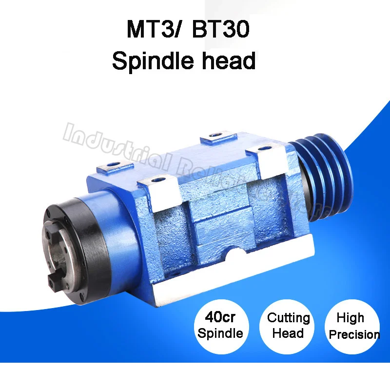 Morse 3 MT3 BT30 Spindle Head 1.5KW 2000rpm/min Center Height 60MM For Steel,Cast iron, Non-ferrous metal For Drilling Milling