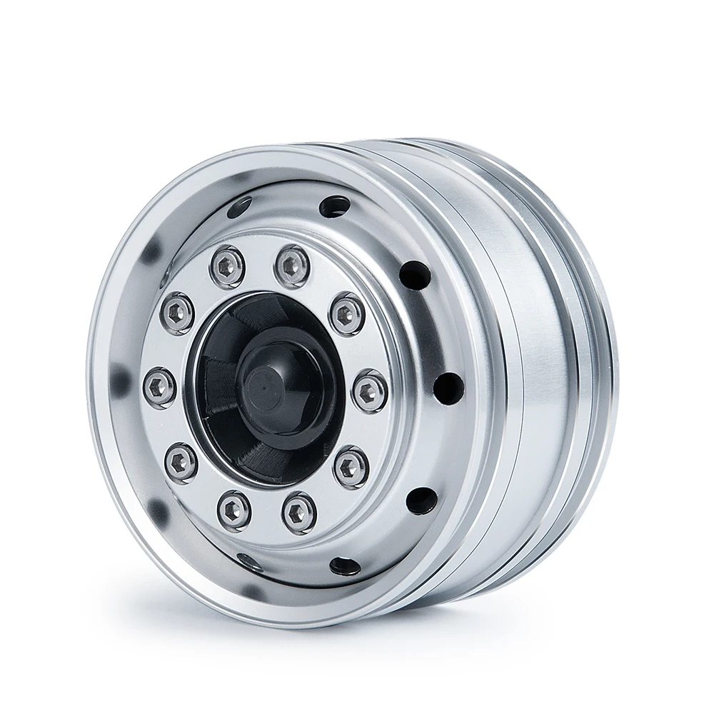 TRINOOD Legering Metalen Front Beadlock Wielnaaf Lager/Hex Wielen Velgen voor 1/14 Tamiya Tractor Truck Cargo Auto Upgrade onderdelen