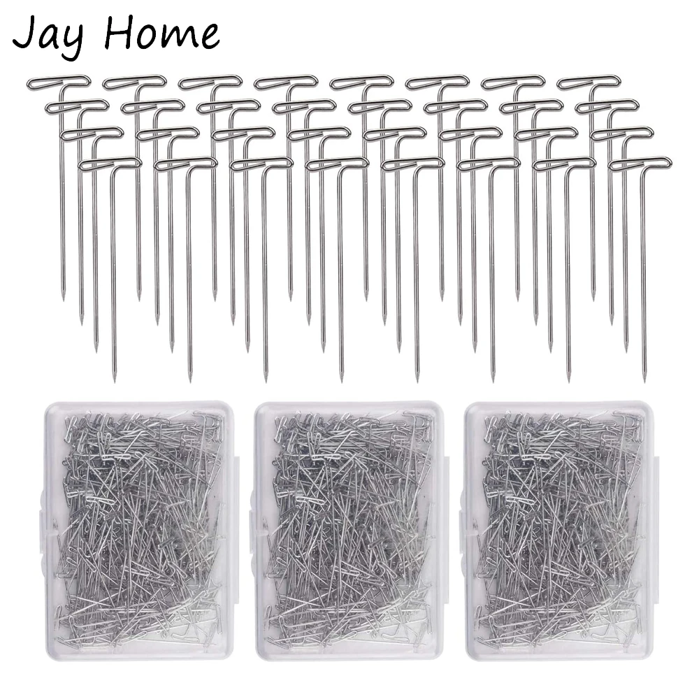 100PCS T Sewing Pins Stainless Steel Straight Pins Dressmaker Quilting Pin with Plastic Boxes for Jewelry Making Sewing Crafts