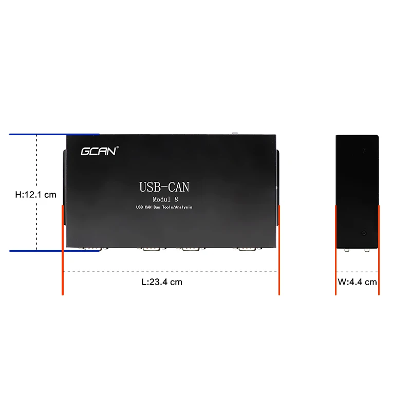 GCAN Usb To Can Analyzer 8 Channels Expandable Converter Module Card Metal Shell For Industrial Control Network