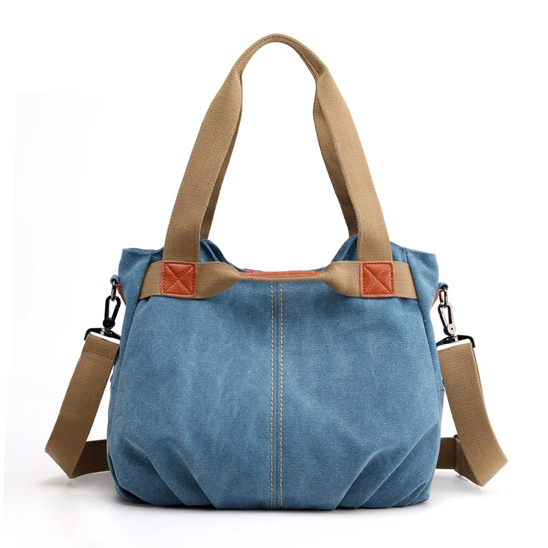 Leinwand Hobos Tasche Frauen Handtaschen weibliche Designer große Kapazität Freizeit Umhängetaschen für Reise wochen ende Outdoor Bolasas Farben – Detail 3