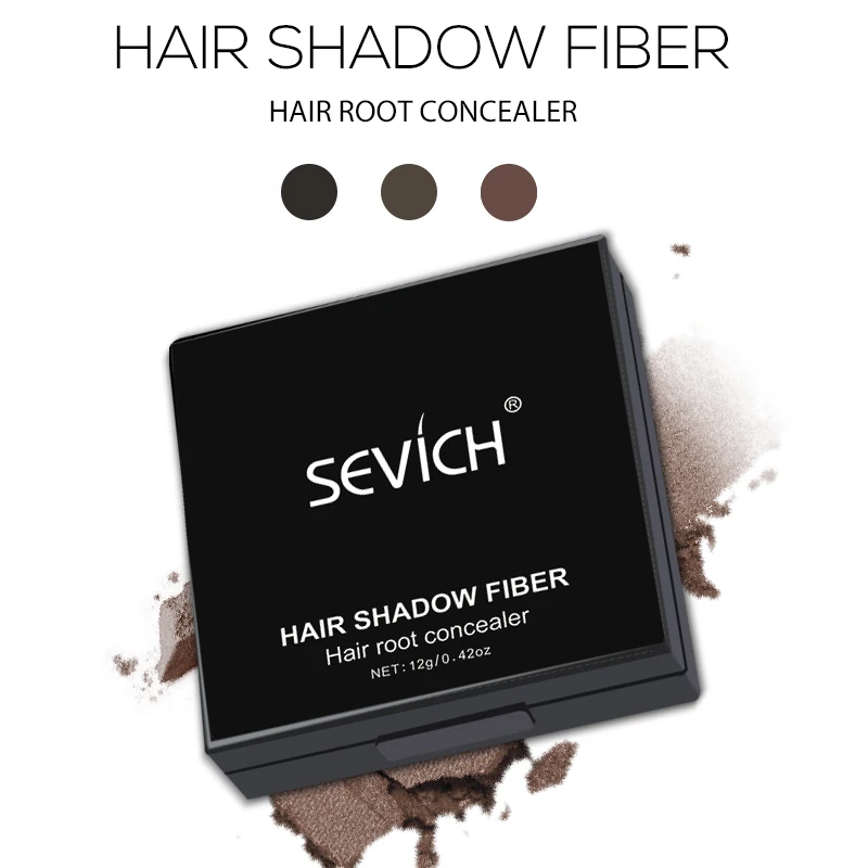 Sevich 5 Colors Concealer Hair Powder 12g Dark Brown Hair Fluffy Powder Instantly Cover Up HairLine Shadow Powder