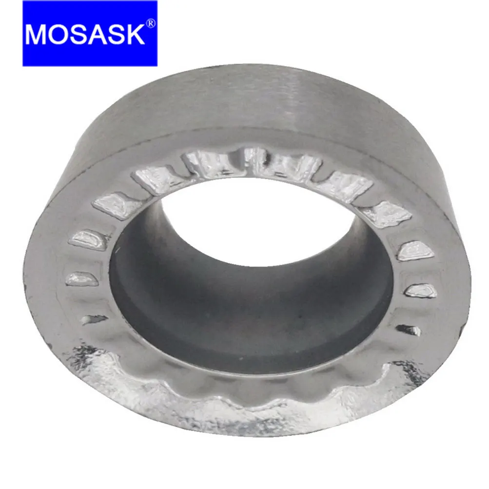 MOSASK-torno CNC para mecanizado de Metal no ferroso, 10 piezas, RPGT, 1003, 1204, cortador de fresado facial, insertos de carburo de tungsteno