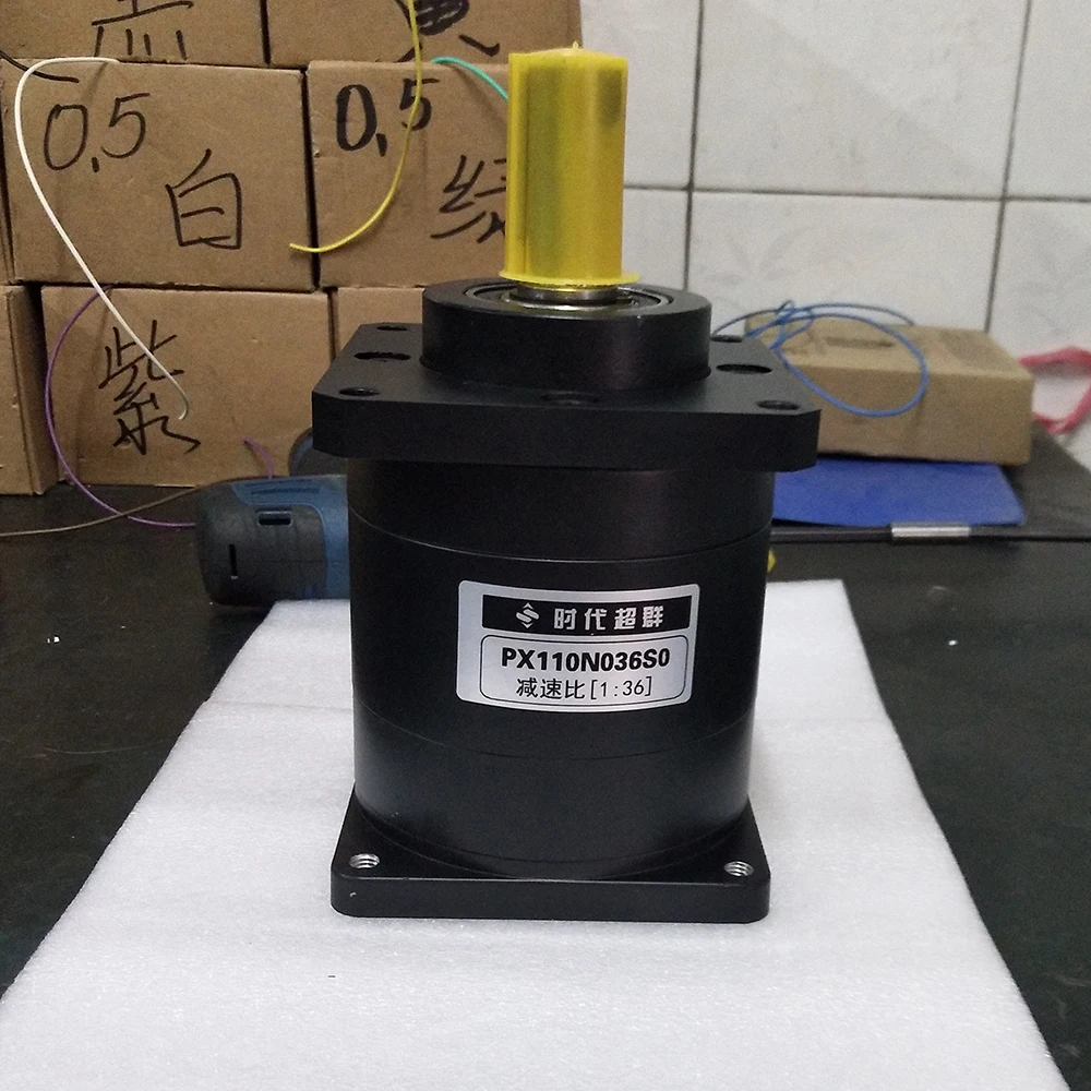 nema 43 110mm flange motor planetary gearbox 1:10 ratio  speed reducer industrial application gearbox