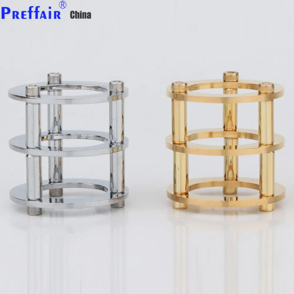 Preffair Gold&Chrome Plated Vacuum Tube Guard Protector Cover for 12AX7 12AT7 ECC83 6922 5687 DIY HIFI  Vintage Audio AMP