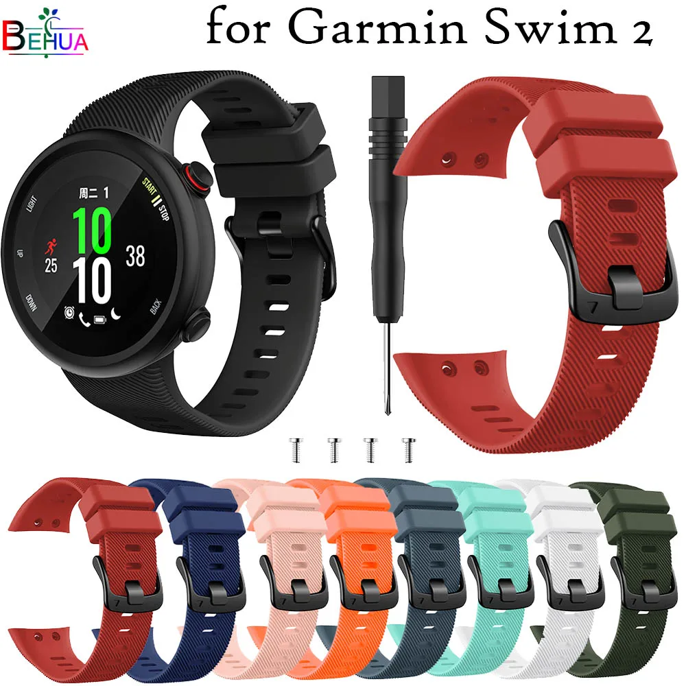 

silicone Original For Garmin Forerunner 45 bands sport Replacement bracelet watchband for Garmin Swim 2 smart watch strap