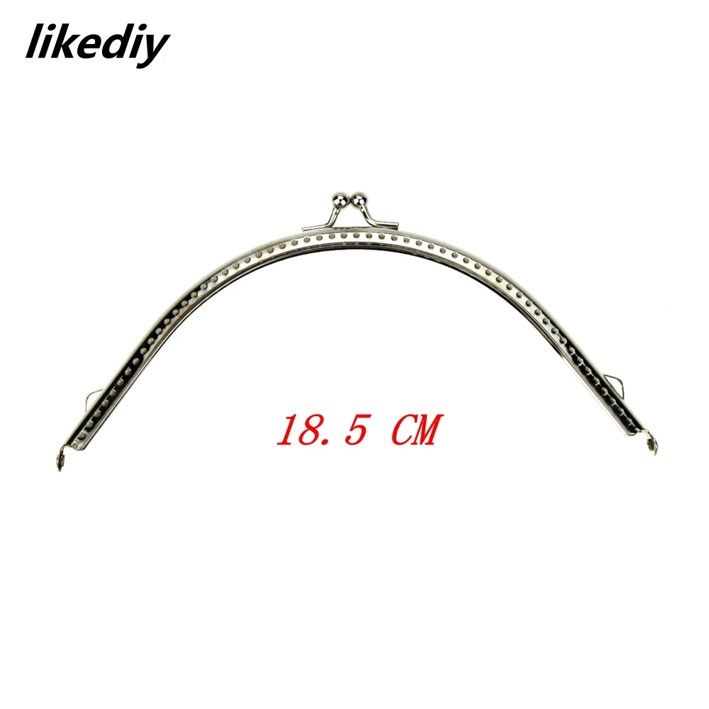 1 Piece Glossy Silver Basic Arch Metal Purse Frame Kiss Clasp Lock DIY Bag Accessories 8.5/10.5/12.5/15.5/18.5 CM