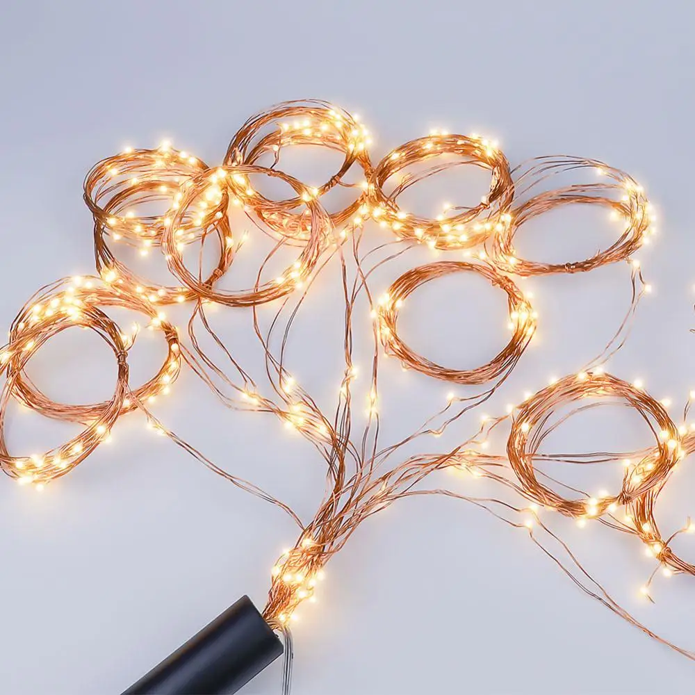 2M/3M 300/600/900/1200 LED Vines Light Branch Series Fairy String Lights Decoration For Halloween Christmas Tree Wedding Party