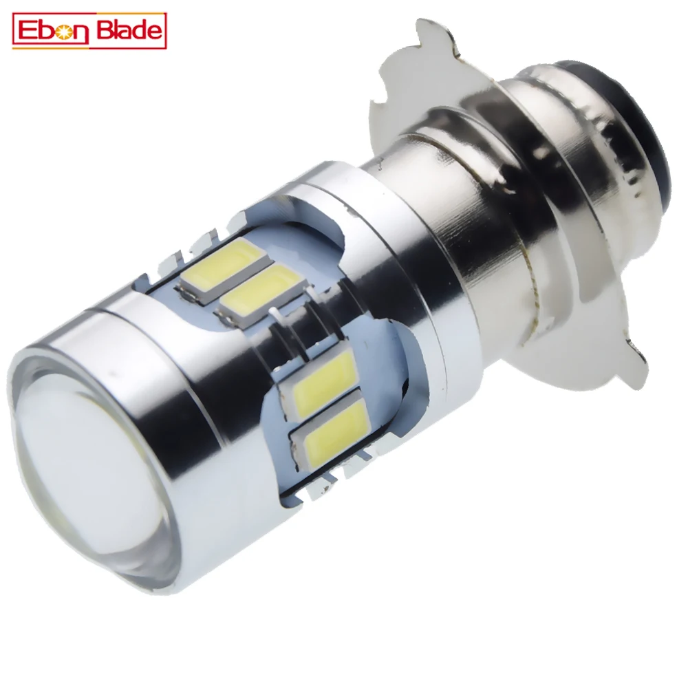 1Pcs P15D-25-3 LED Motorcycle Headlight Bulb 5630 12SMD Motorbike Headlamp Scooter ATV Moto Bike Light White Front Lamp 6V-24V