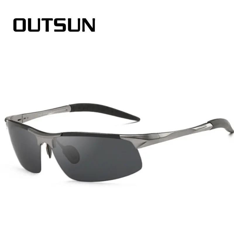 

OUTSUN Aluminum Magnesium Polarized Sunglasses Men Brand Designer High Quality Metal Frame UV400 Polaroid Coating Oculos De Sol