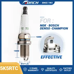 Spark Plug TORCH 5K5RTC Compatible with Candle BCPR5ES for F000KE0P03 Champion RC12YC Denso K20PR-U11 for Engines Components