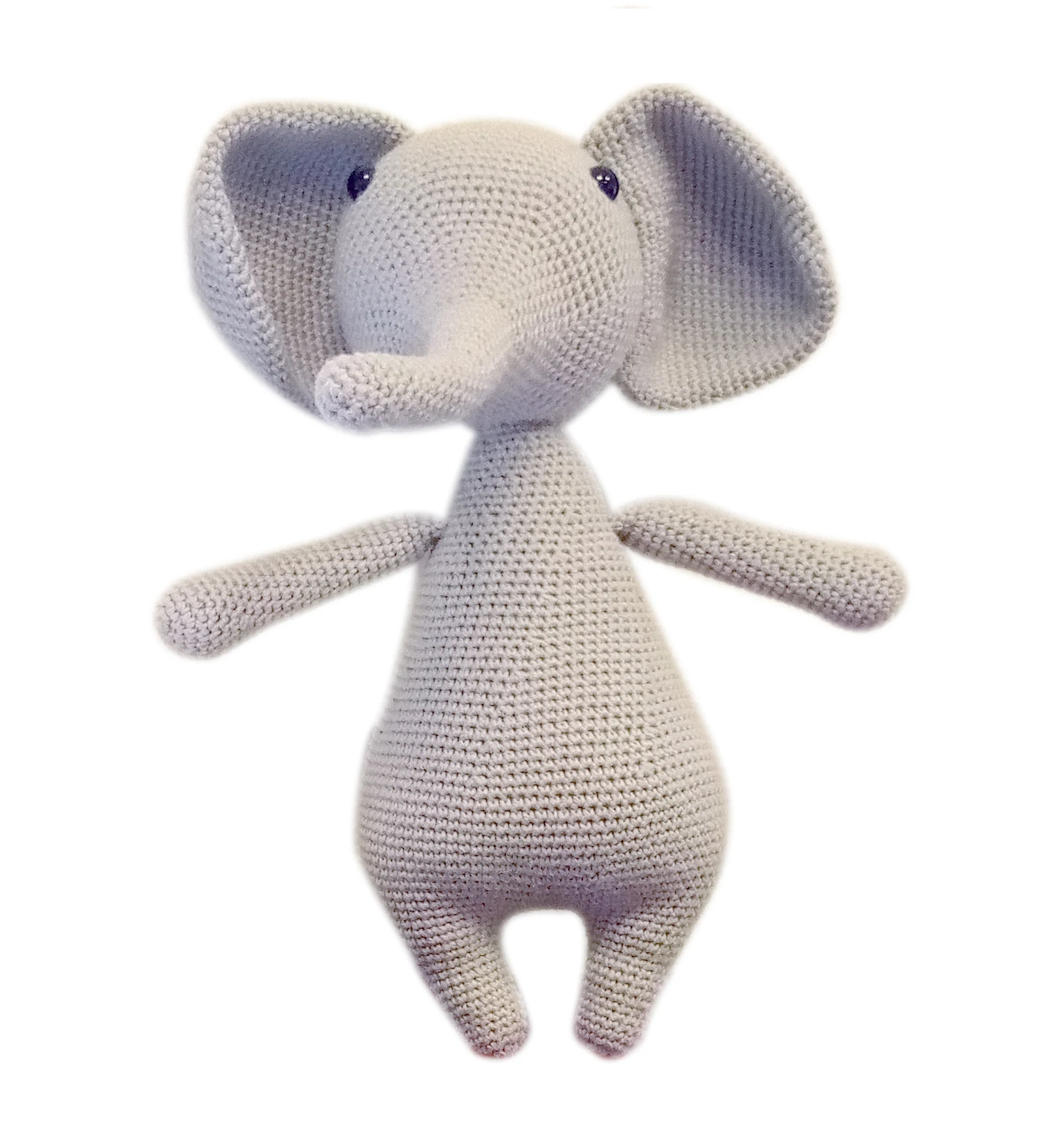 MyColorfulFriends 12 inches Teddy Elephant Handmade Amigurumi Stuffed Toy Knit Crochet Doll