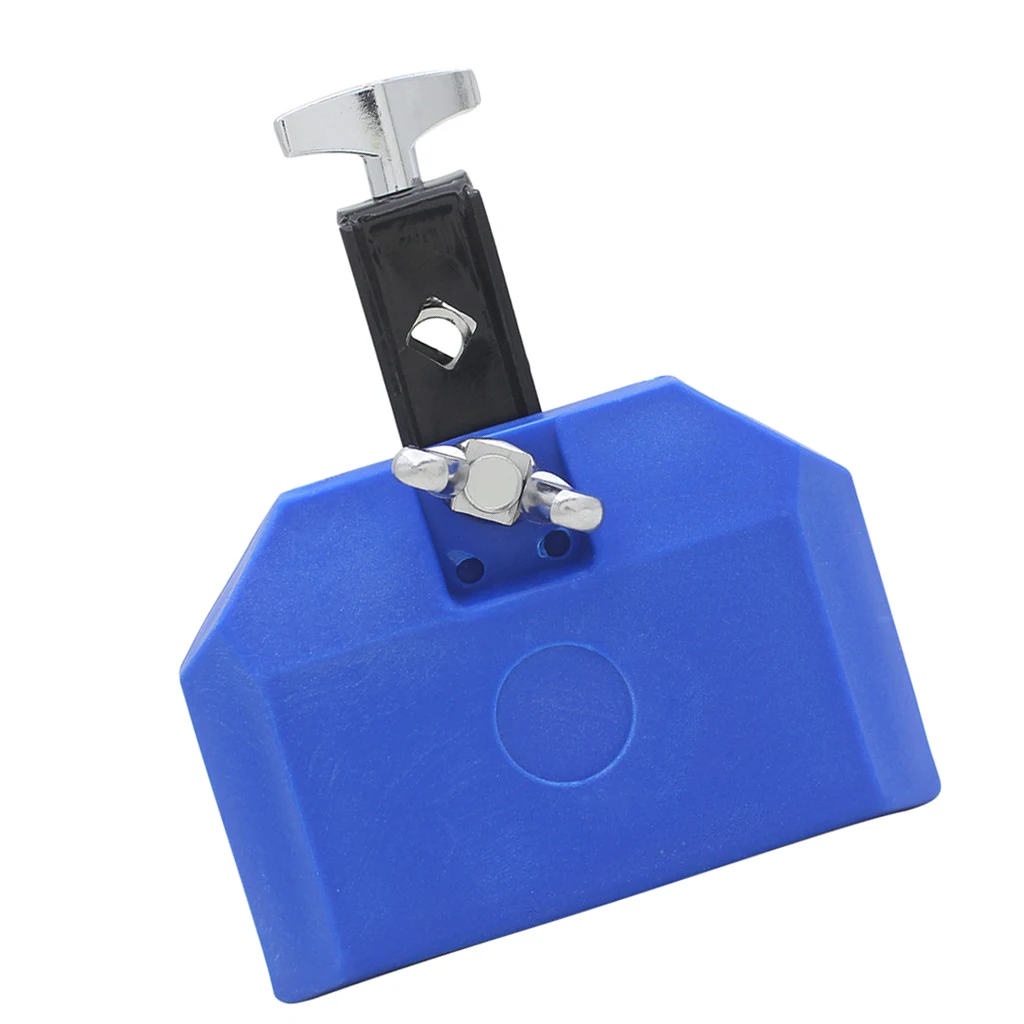 Blue Plastic Cow Bell Percussion Musical Accessory High Pitched Cowbell New