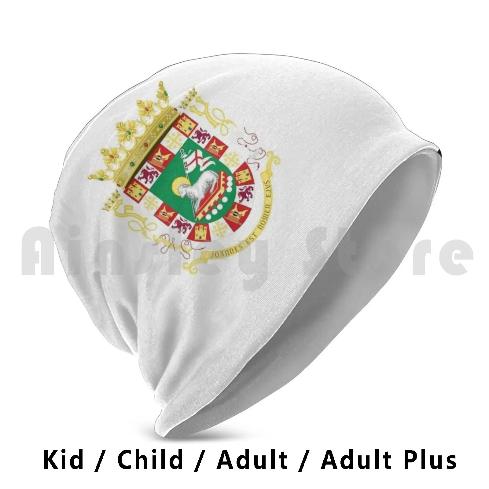 Escudo De Puerto Rico Beanie Hedging Cap DIY Print Cushion Coat Of Arms Of Puerto Rico Pr Pur Shield Heraldry