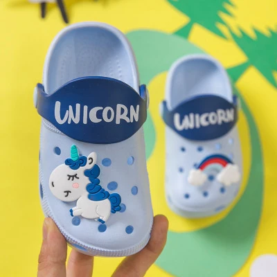 

Horse Rainbow Unicorn Slippers For Boys Girls New Summer Kids Beach Shoes Baby Toddler Soft Indoor Slippers Children Sandals