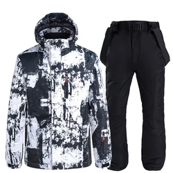 Waterproof Snow Suit Sets for Men, Ski Jacket and Bibs Pant, Outdoor Clothing, Winter Costume, Snow Wear, 10k,-30, New Brand