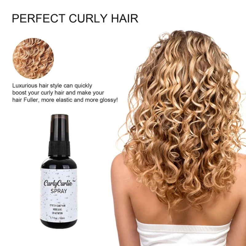 Curl Reset Spray  Hair Booster Non-Sticky For Curly Wavy Hair  Strong Hair Styling Gel Care And Moisturizing Fixature