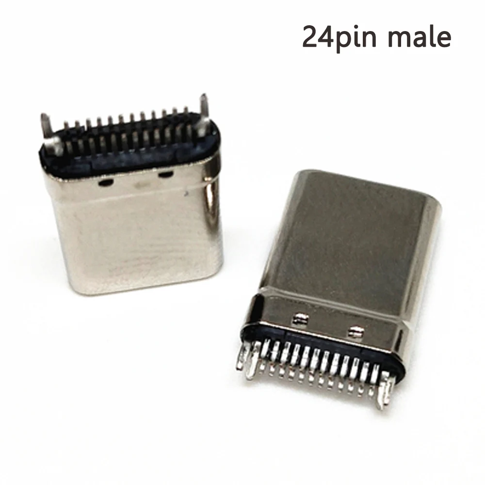 10-20 sztuk USB 3.1 Type-C Splint Miniaturowe rozciągliwe złącze bez szwu 24-pinowe męskie gniazdo wtykowe Złącze wtykowe ogonowe