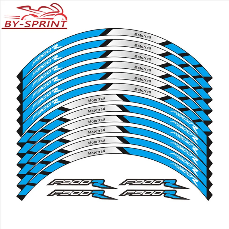 

Motorcycle 12 X Thick Edge Outer Rim Sticker Moto Stripe Reflective Wheel protection Decals Stickers For BMW F900R F900 R f900r