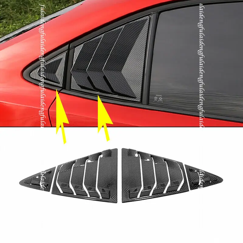 

Car Accessories ABS Carbon fiber Rear Window Side Louvers Vent 4Pcs For Toyota Corolla Sedan 2019-2021
