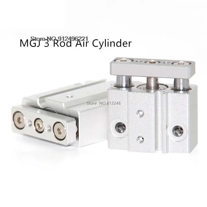 SMC Type MGJ MGJ6 MGJ10 Min 3 Rod Cylinder with Guide Rod Pneumatic Cylinder MGJ