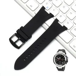 Nature silicone watchband for Armani For AX1803 AX1802 watch band black strap rubber belt stainless buckle