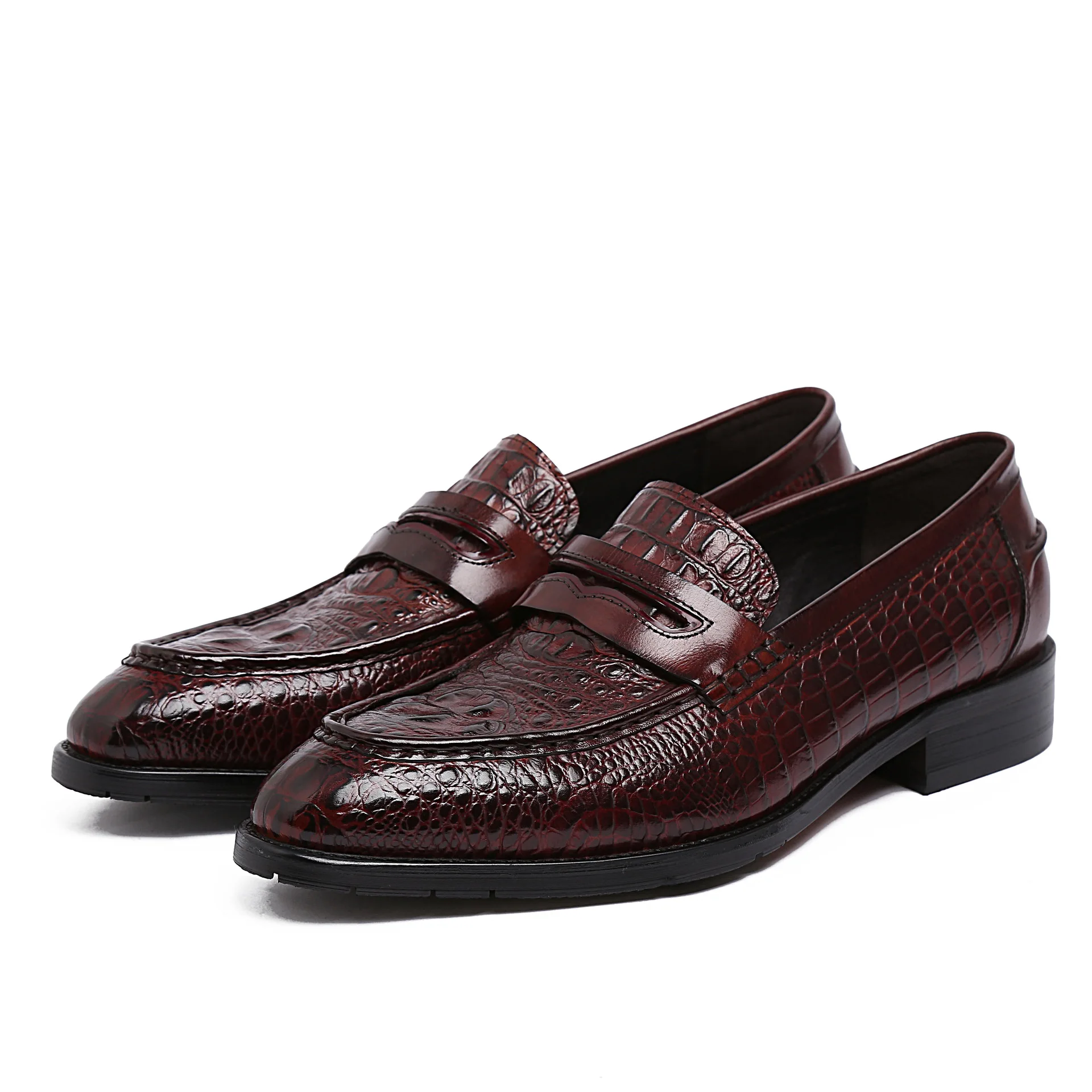 

Luxury Embossed Leather Casual Business Office Work Men Shoes Fashion Loafers Slip-On Shoes Mens Formal Wedding Shoes Size 38-44