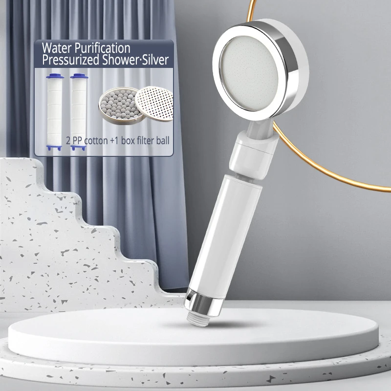 

Dual Filter Shower Head Shower Head High Pressure 360 Rotated Rainfall Shower Head One-Key Adjustable Water Saving Nozzle Filter