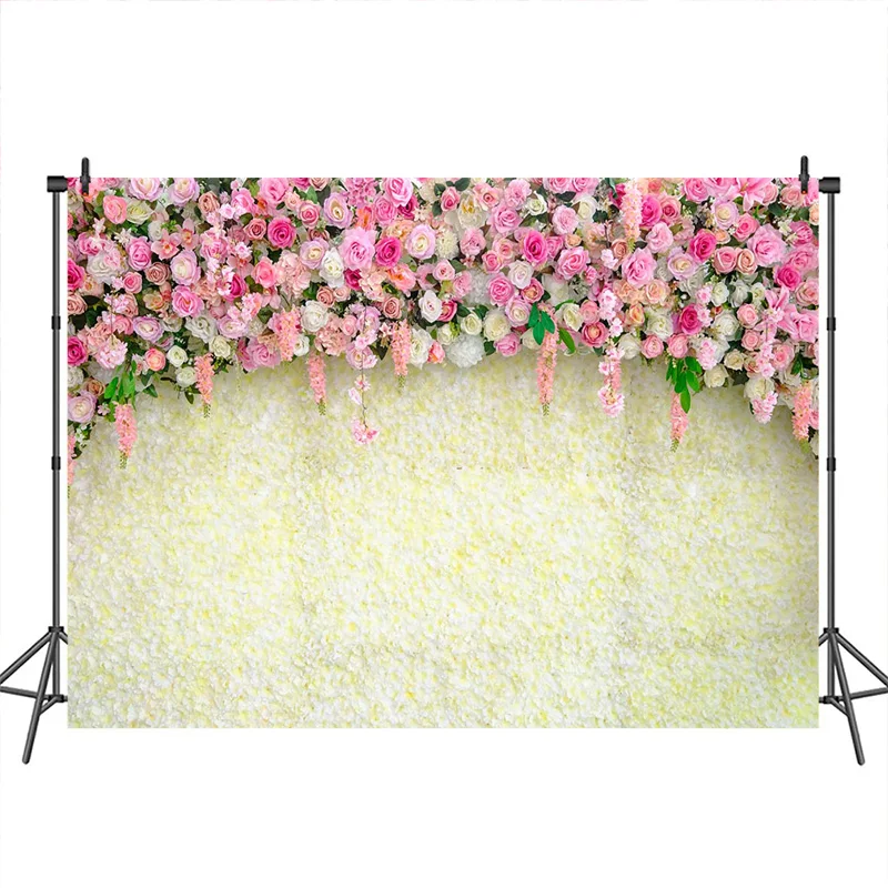 

Mocsicka Blossom Rose Flowers Wedding Wall Baby kid Photography Backgrounds Custom Photographic Backdrops Props for Photo Studio