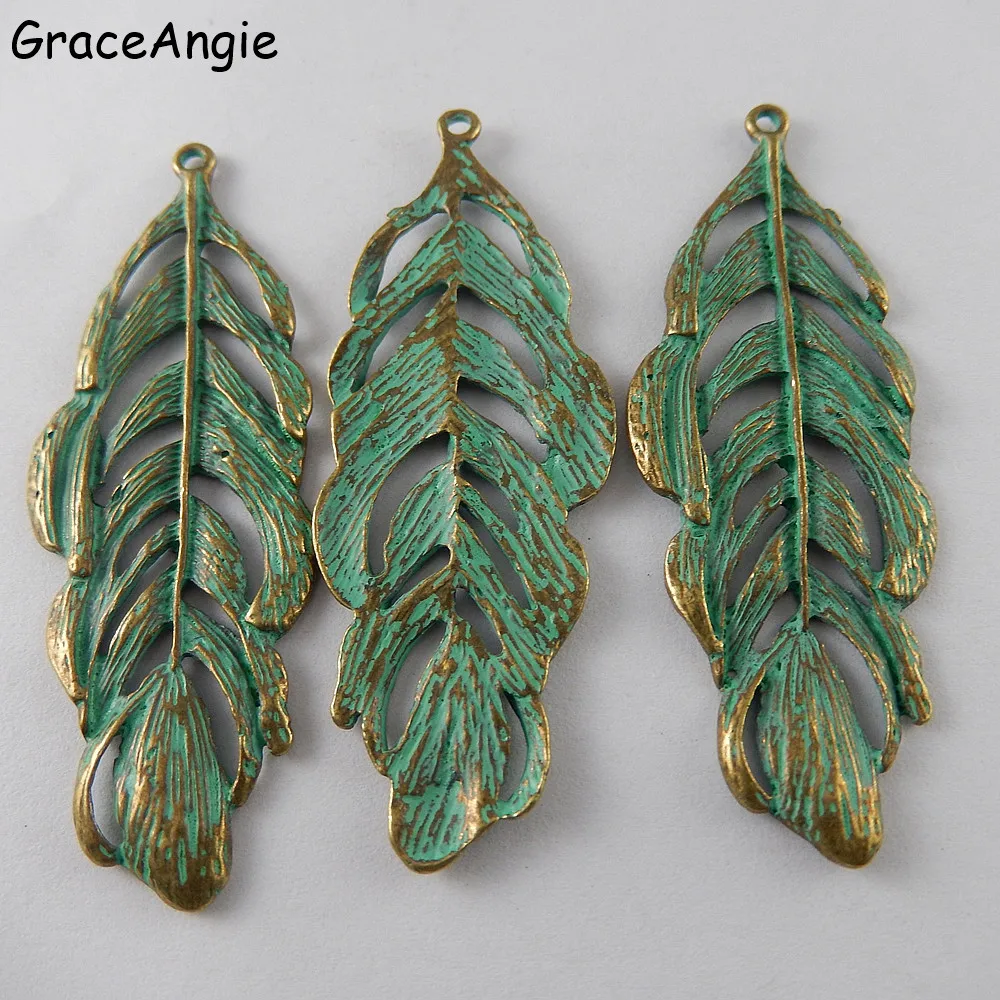 10PCS Jewelry Craft Alloy Charms Retro Accessories Punk Pendant For Boho Necklace Bijoux palm tree leaves Metal Accessories