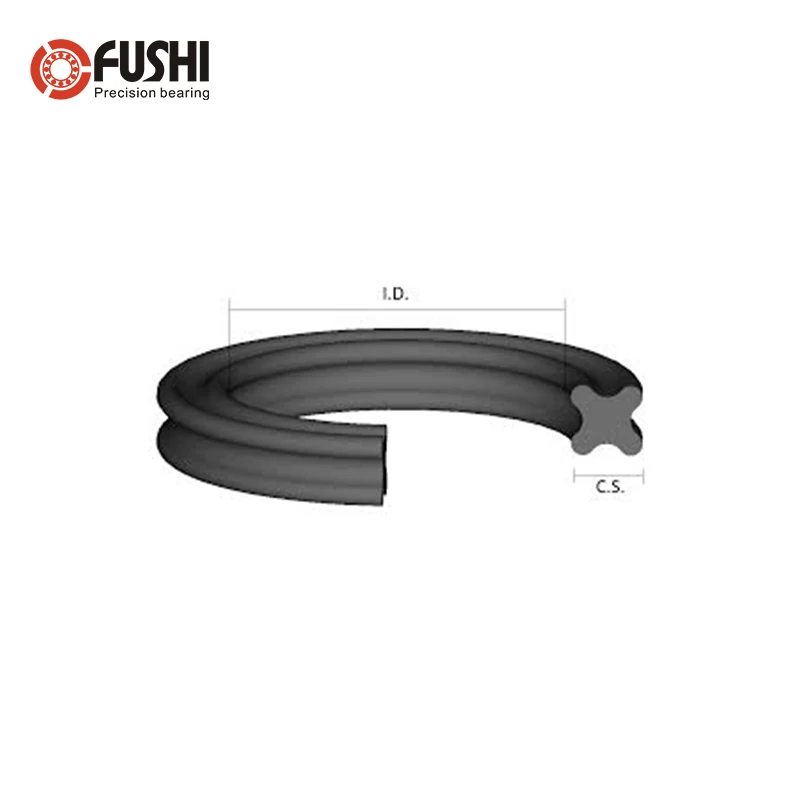 CS1.78mm NBR X RING ID 5.28/6.07/6.75/7.65/9.25/10.82/12*1.78 mm 5PCS Double acting seal X-Seals Quad ring AS568 Standard XRing