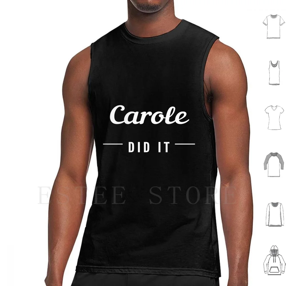 Carole Did It Tank Tops Vest Cotton Carole Baskin Tiger King Carole Tiger King Carole Baskin 2020 Tiger King Carole Did It
