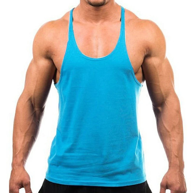 New Fashion Cotton Sleeveless Shirts Tank Top Men Fitness Shirt Mens Singlet Bodybuilding Workout Gym Vest Fitness Men