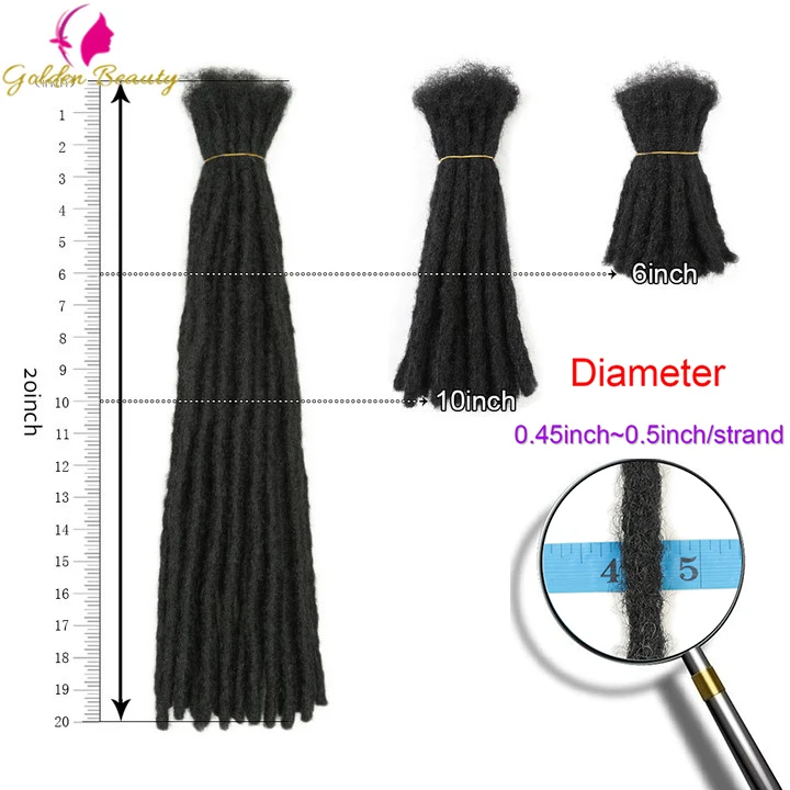 Handmade Dreadlocks Synthetic Crochet Braiding Hair Extensions For Women or Men Jamaican Natural Soft Crochet Braiding Hair