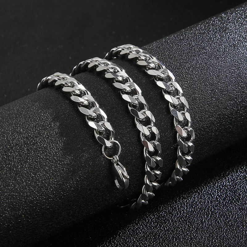 Kalen O-förmigen Kette Link Großhandel Einfache Retro Stil männer Edelstahl Zarte Halskette Schmuck – Detail 11