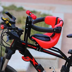 Mountain Bike Child Safety Seat Kid Bicycle Front Chair MTB Baby Safety Seat With Backrest Footrest Children Safety Bicycle Seat