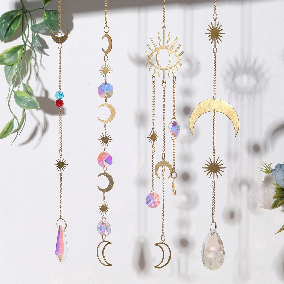 Hanging Crystal Prism Suncatcher Crystal Balls Pendant Rainbow Maker Sun Catcher Window Home Garden Decoration Party Wedding Dec