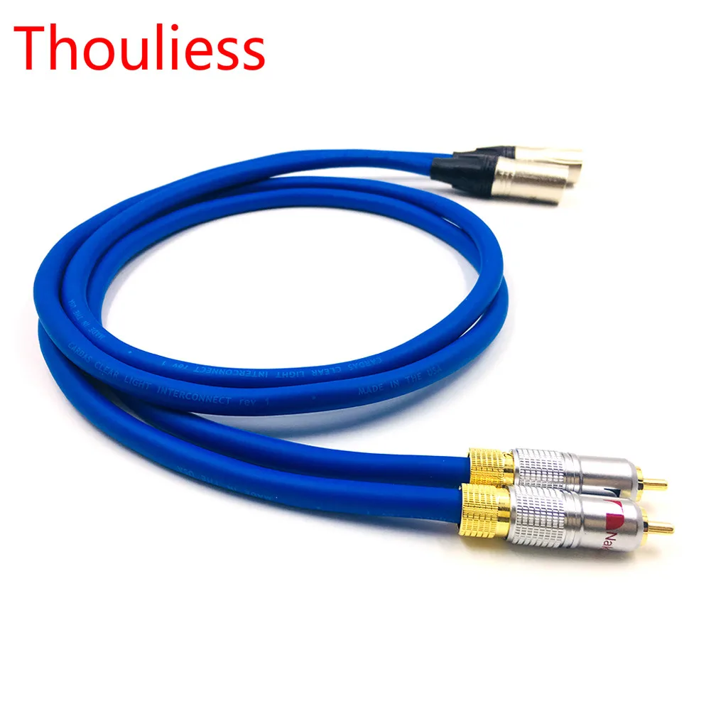 

Thouliess Pair Nak-chi RCA to XLR Male to Male Balacned Audio Interconnect Cable XLR to RCA Cable with CARDAS Clear-Light-USA