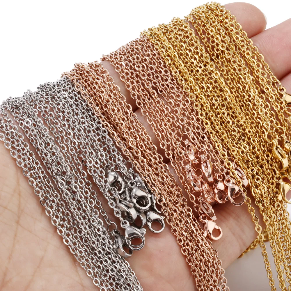 Touredbeads Collier en or pour femmes, bijou, 2mm