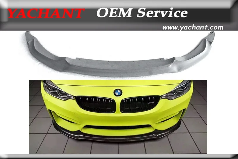 Car-Styling Carbon Fiber FRP Painted With Varnish Car Front Bumper Lip Fit For 2014-2017 F80 M3 F82 F83 M4 VRS Style Front Lip